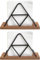 Serviettenhalter, 2 Stück, Metall-Serviettenhalter, Holz-Serviettenhalter, rostfreier Serviettenhalter, dreieckiger Serviettenhalter, Küche, Esstisch