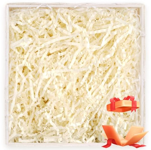 180g Füllmaterial Geschenk, Papier Füllmaterial für Pakete, Geschreddertes Papier für Geschenkbox Präsentkorb Party Weihnachts(Beige)