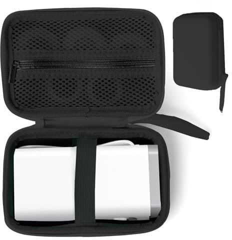 Tasche Kompatibel mit SUPVAN E10 Nelko P21 NIIMBOT D110 Phomemo D30 Etikettendrucker, Cable Etikettenband Organizer (nur Case), Schwarz