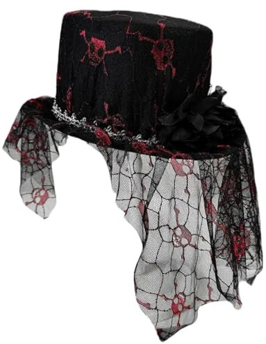 HINAYOSAN Atmungsaktiver Hut aus Netzstoff, für Karneval, Fasching, Steampunk-Stil, eleganter Hut für Erwachsene, Damen, Herren, Schwarz , 2-3