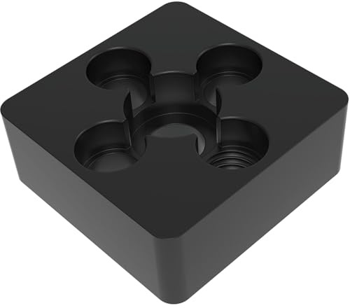 Fath Fußplatte verschraubbar M10 passend zu Item System Aluprofil 40x40mm, Zinkdruckguss schwarz pulverbeschichtet