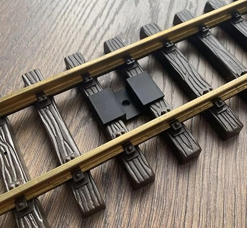 Generisch Gleisbefestigung kompatibel mit Piko LGB-Gleisen (Gerade, R1, R2, R3, R5) Schwarz UV beständig (120x) für Modellbahnschienen Spur G / 1:24