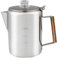 Hasaller Cafetière à percolateur en acier inoxydable avec bouton en verre transparent pour camping, randonnée, voyage