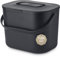 Black Sweden Home Biomülleimer Küche - 7L - Design Komposteimer mit Sieb - Bio-Mülleimer Geruchsdicht - Bio Abfalleimer- Komposter Küche Eimer mit Deckel - Bioabfallbehälter für Küche - Anthrazit Grau