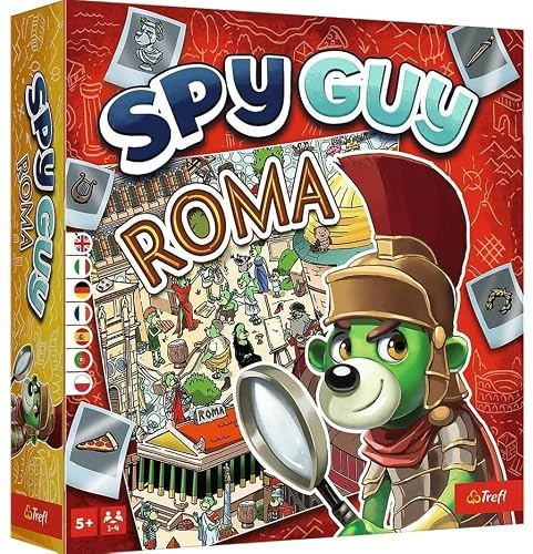 Trefl - Spy Guy Roma - Rome, Cooperative Observation Game, Giant Game Board, Family Board Game for Adults and Children from 5 Years