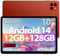 Android Tablet, 10 inch Android 14 Tablet, Octa-core CPU, 2 Years Protection, RAM 12GB, ROM 128GB (Up to 2 TB), 800x1280 Resolution, WiFi 6&Bluetooth 5.4, Dual Cameras, Dual Speakers, 6000mAh,Orange