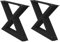 vidaXL Pieds de table basse 2 pcs noir 50x(30-31,3) cm acier, table basse de jambe de table, pied de table basse en acier, pied de table de meuble
