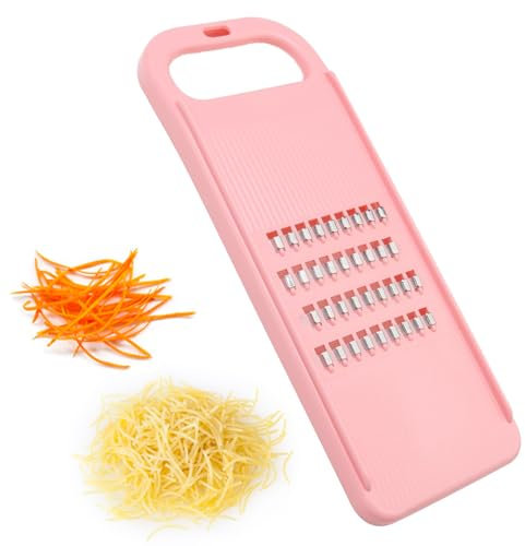 Wjelet Carrot Shredder,Graters for Kitchen,for Cucumber Cabbage Onion Potato Salad Shredder Mandoline Cutter Chopper(Pink)