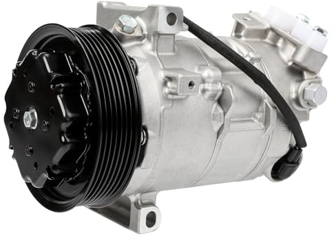 ISINEVER Klimaanlagen Kompressor mit Kupplung Kompatibel mit Renault Grand Scénic 3 Kompatibel mit Megane 3 Kompatibel mit Scénic 3 1.4L-2.0L Replace# 8200958328, 7711497568 inkl. Öl, mit 7-RILLEN-RI