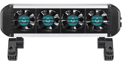AQPET Frostline - Sistema de ventilación de refrigeración para acuarios de hasta 120 litros para acuarios de Agua Dulce y Marina, Incluye Controlador, Ventiladores orientables, 4 Elementos