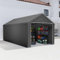 Aufun Carport, tenda da garage impermeabile, 3 x 6 m, con tetto in polietilene, resistente agli strappi, con pareti laterali rimovibili, resistente ai raggi UV, per auto, SUV, camion, barca, grigio