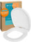 Calmwaters WC-Sitz für Ideal Standard Connect | Toilettensitz Absenkautomatik | Duroplast | Take-Off & Top-Fix | Überlappend | Edelstahlscharnier | Made in EU | Weiß | 26LP6261
