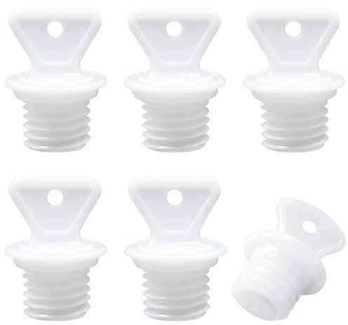 XSHAO® 6 Stück Wärmflasche Verschluss Ersatz, Ersatzkappen Für Heißwasserbeutel Wärmflaschen Verschluss Stecker für Heißwassersack, Wärmflasche, Weiß