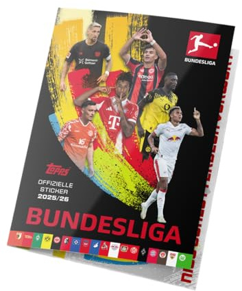 Bundesliga Sticker Collection 2025/26 - Hardcover Album (enthält 88 Seiten und wird mit 6 Bundesliga-Stickern geliefert).