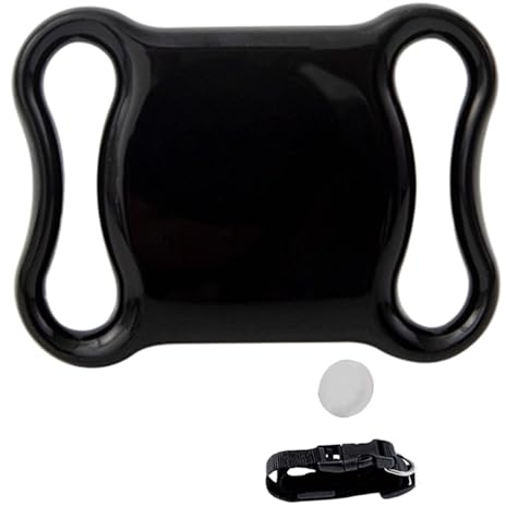 wkao Echtzeit-GPS-Hundeortungsgerät, Mini-Größe, iOS, Android-App, ABS, Schwarz, 1,8 x 1,3 x 0,8 cm