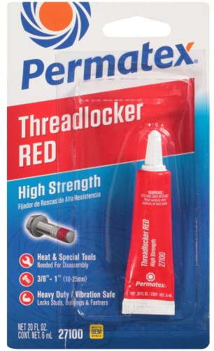 Permatex 27100 High Strength Threadlocker Red, 6 ml
