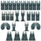 26 x TopsTools FAKA26A Fast Fit Mix Blades Compatible with Dewalt Stanley Black and Decker Bosch Fein (Non-StarLock) Makita Milwaukee Hitachi Parkside Ryobi Worx Workzone Multitool Accessories