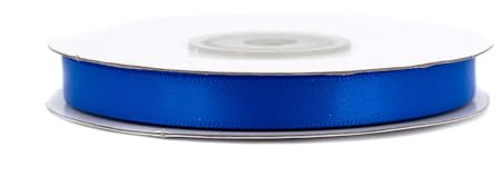 Doppelseitiges Satinband 10mm x 20m Rolle - FARBAUSWAHL in 6/10/25/38mm - farbecht & waschbar - Schleifenband für Hochzeit - Geschenkband zum Verpacken Dekorieren Basteln - Blau 352