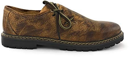 Krüger Buam Herren Trachtenhaferl Robbie | Trachtenschuhe | Modell: 9659-7 Braun | Größe (42 EU, Braun)