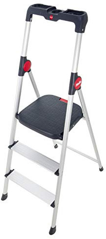 Marche Pied 3 marches Pliable sécurisé en Aluminium Hailo WideStep