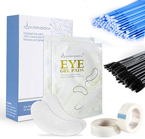 Lunamoon Patch de Cils Brosse à cils Micro Applicateurs Ruban de Cils | Coussinets d'extension Cils,Pads Cils,Lash Extension Pads,Under Eye Gel Patches,Patchs pour les Yeux,Usage Professionnel