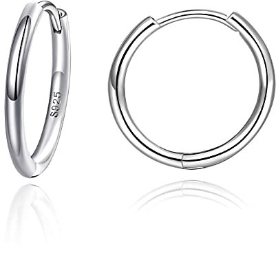 Mini Creolen Silber Damen klein 925 16MM echte silbercreolen hoops ohrringe Männer