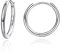 Mini Creolen Silber Damen klein 925 16MM echte silbercreolen hoops ohrringe Männer