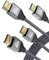 Câble HDMI 8K 60Hz 1M 2Pack,Cordon HDMI 2.1 Ultra Haute Vitesse 48Gbps 7680P avec Dolby Vision pour Apple TV,Samsung QLED,Sony LG,PS4,PS5,Xbox Series X/S,eARC HDR HDCP 2.2 2.3,4K 120Hz 144Hz