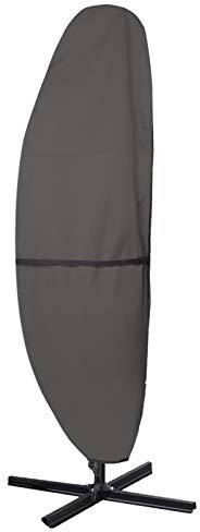 ULTCOVER Housse de parasol de terrasse 600D imperméable style banane – Compatible avec parasol déporté de 2,5 à 3,5 m, noir