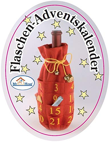 Flaschen-Adventskalender, Filz-Adventskalender, Filz, Adventskalender