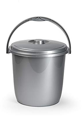 Plastic Forte - Cubo Basura con Tapa 15 litros Plata Eco (1224912)