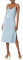 The Drop Ana Silky vestido de cuello en V Midi Slip para Mujer, Azul niebla, XL