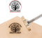 CREATPLANET Wood Branding Eisen 1.2Leder Branding Stempel Unregelmäßiges BBQ Heizstempel Mit Messingkopf Und Holzgriff Für Holzbearbeitung,Backen Und Handgefertigtes Design-Baum Des Lebens#4