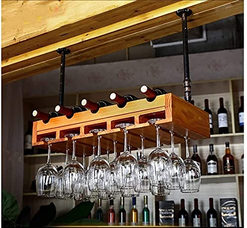 LYP Wine Shelf Wine Holder Bottle Holder Hanging Wine Rack Bar Goblet Stand Creative Inverted Wine Glass Holder Wine Rack Storage,2,64 * 30Cm