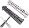deuvuo Couteau papillon, 2 pièces Butterfly Knife100% Acier Inoxydable, Lame Non Tranchante Sans Danger Couteau Papillon Entrainement Balisong, Schwarz Und Silber