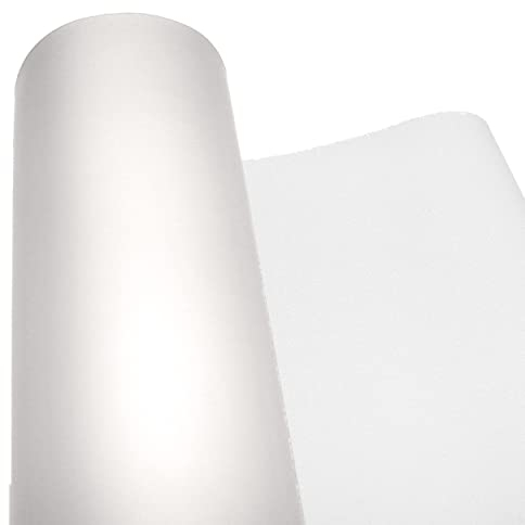 econuk - Kunstleder ideal zum Basteln und Bricolage mit Glatter Textur (40 cm x 25 cm, Weiß)