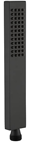 Ownace Pommeau de douche universel haute pression carré en laiton avec sortie d'eau en silicone Noir mat