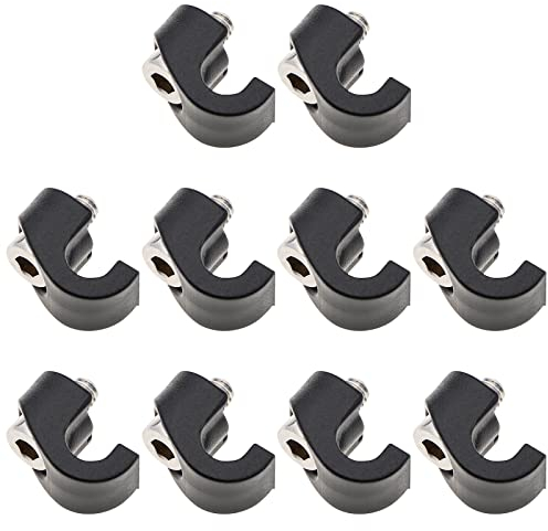 OTOTEC 10PCS Bicycle Fork Brake Cable Housing Clamps Bike Fork Brake Hose Guides Front Fork Cable C-Shaped Fixed Buckles 5.5mm Inner Diameter for Mountain Bike