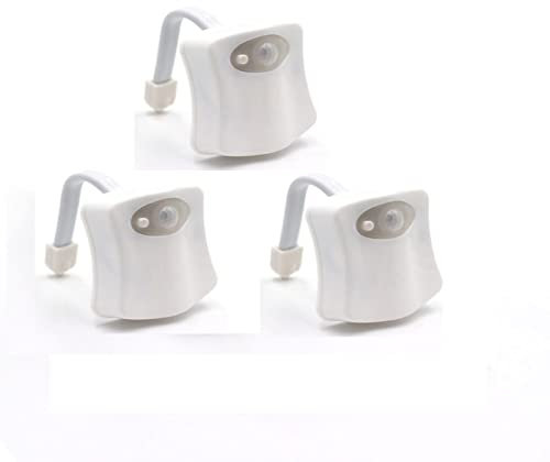 SPORTARC 3PCS 16-farbe WC Schüssel LED Nachtlicht, Bewegungssensor Aktiviert LED Licht, Toilette Sensing Licht Suspendierte Menschliche Intelligente Sensing Nachtlicht