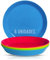 Mypicompany. Assiette Plastique Réutilisable Couleurs Vives (6 Unités) - Vaisselle Camping, Rigide, pour Enfant et Anniversaires - Lot Sans BPA Passe au Lave-Vaisselle
