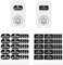 100pcs No Soliciting Sticker, Waterproof and Weatherproof No Soliciting Sticker No Soliciting Sign Small for Video Doorbell Front Door Wall Window (Black/White)