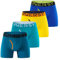 INNERSY Boxer Homme Coton Doux sous Vetement Sport Trunk Caleçon avec Ouverture Coloré Lot de 4 (L, Actif Multicolore)