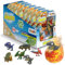 INKEE Surprise Dino 8er Set | Badekugeln Kinder mit Überraschung, 8x Ei-Form Badebomben mit Dinosaurier Figuren, Pfirsich-Eistee Aroma