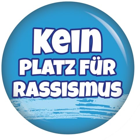 Kein Platz für Rassismus 56mm Buttons Anstecker Kiwikatze Frieden
