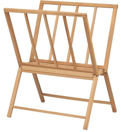 MEEDEN Folding Large Print Rack - Wooden Art Storage Rack - Artist Storage and Display Rack for Canvas Artwork Prints Frame Panels Art Gallery Shows Studios