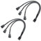 tinshow 2 PCS Pwm Fan Splitter Cable 4pin Pc Fan Power Extension Cable 1 to 3 Y Splitter 1 to 3 Converter for Computer Atx Case 4-Pin/3-Pin Cooling Fan Cable,Black Sleeved Braided