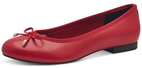 MARCO TOZZI Damen Ballerinas mit Schleife Vegan, Rot (Red), 40 EU