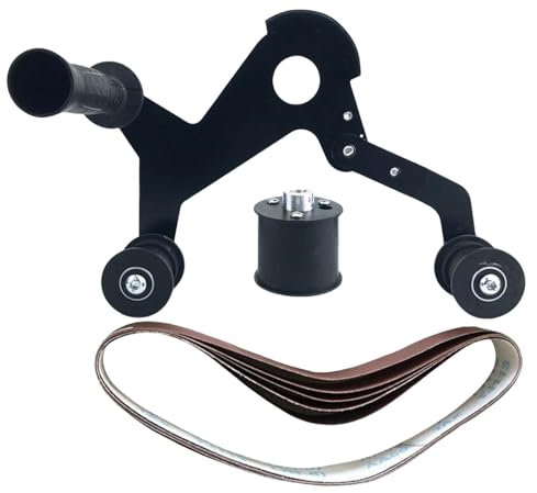 Ponceuse à bande meuleuse d'angle, adaptateur de ponceuse à bande en acier inoxydable pour bois et tubes | Ponceuse à bande de polissage sans effort pour éliminer la rouille