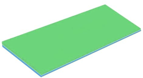 QSTDGVPW Tapis Flottant pour Piscine et Lac, Vert bleu