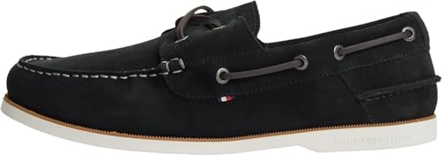 Tommy Hilfiger Herren Boat Schuhe Core aus Wildleder, Blau (Desert Sky), 43